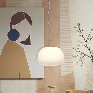 it's about RoMi Industrieel Modern hanglamp Sapporo L Ø32 cm wit zand