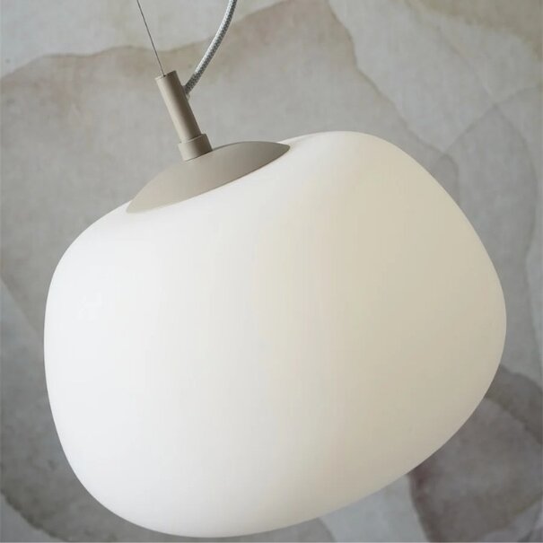 it's about RoMi Industrieel Modern hanglamp Sapporo L Ø32 cm wit zand