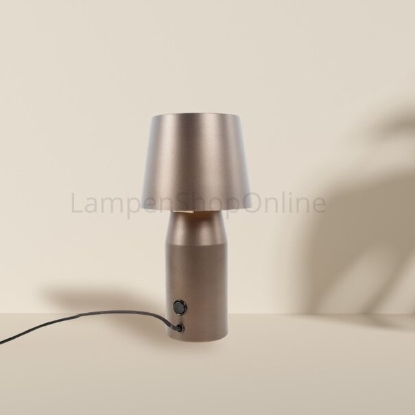ETH Modern Industrieel tafellamp Aron anodic brown