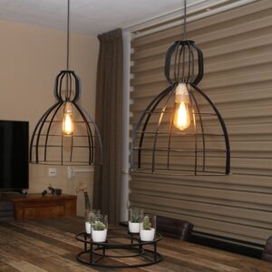 BelaLuz Landelijke hanglamp Ibiza zwart