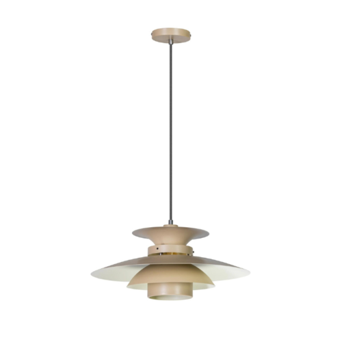 Retro Scandinavisch hanglamp Potenza crème zand