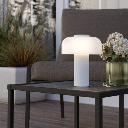 Moderne tafellamp Ponente 1-lichts wit