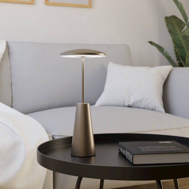 Stars of Light Moderne tafellamp Piccola 1-lichts brons oplaadbaar