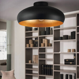 Stars of Light Moderne Industriële plafondlamp Mogano 1-lichts zwart goud