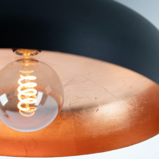 Stars of Lights Moderne Industriële plafondlamp Mogano 1-lichts zwart koper