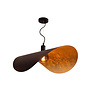 Moderne Industriële hanglamp Saceda Ø80 cm zwart goud