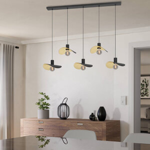 Stars of Light Modern design hanglamp Saceda 5-lichts zwart goud