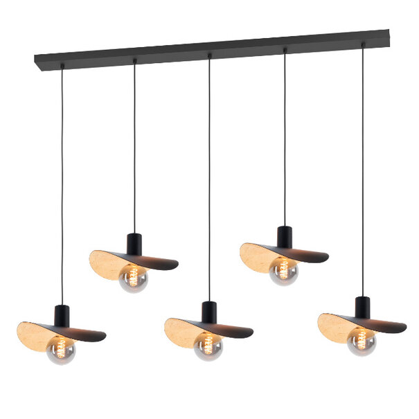 Stars of Light Modern design hanglamp Saceda 5-lichts zwart goud