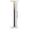 Stars of Lights Moderne vloerlamp Prebone zwart goud 1-lichts