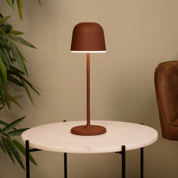 Stars of Light Moderne tafellamp Mannera 1-lichts bruin oplaadbaar