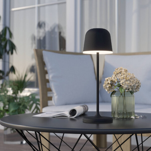 Stars of Lights Moderne tafellamp Mannera 1-lichts zwart oplaadbaar