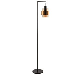 Freelight Moderne vloerlamp Chiasso 1-lichts zwart goud