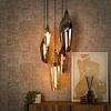 BelaLuz Retro design hanglamp Sferra 5-lichts getrapt met gekleurde glazen