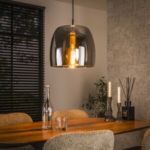 BelaLuz Moderne hanglamp Dash 1-lichts smoke glas