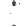 BelaLuz Moderne vloerlamp Dash 1-lichts smoke glas