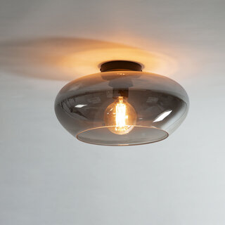 Plafondlamp Erin 1-lichts smoke glas