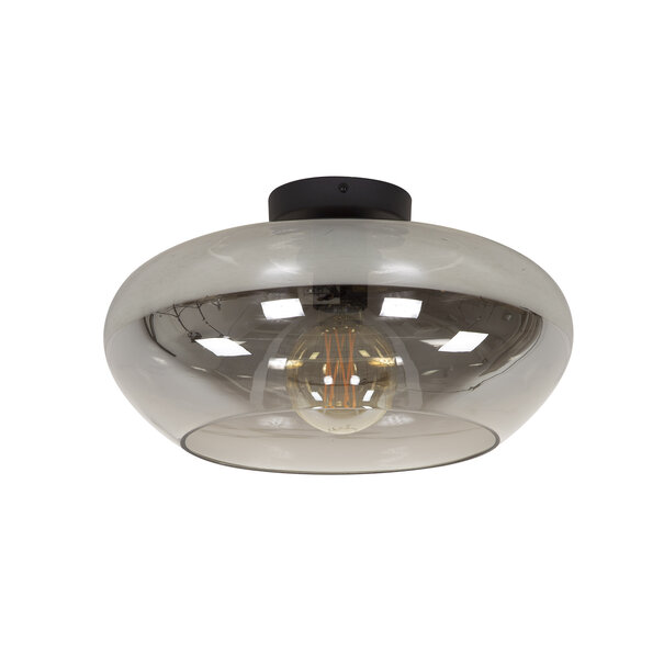 BelaLuz Modern plafondlamp Erin 1-lichts smoke glas