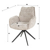 BelaLuz Moderne Hotel Chique eetkamerstoel Lush taupe