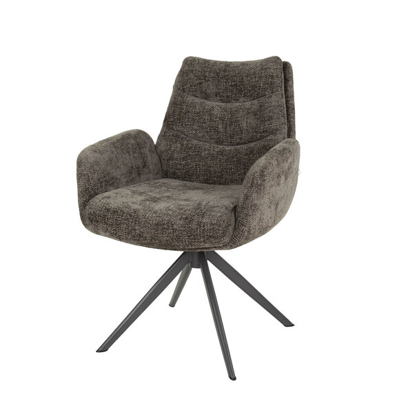 BelaLuz Moderne Hotel Chique eetkamerstoel Lush taupe