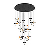 Stars of Lights Modern design hanglamp Dracera 17 lichts zwart goud rond
