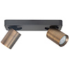 Highlight Modern Industrieel opbouwspot Oliver 2-lichts balk zwart brons