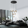Stars of Lights Modern design hanglamp Dracera 10-lichts zwart goud rond