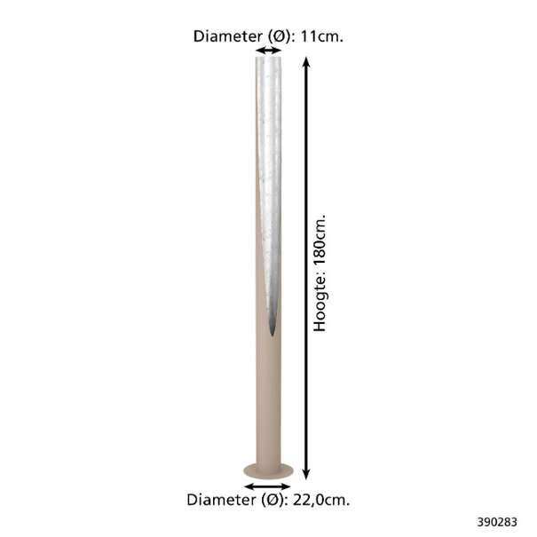 Stars of Light Moderne vloerlamp Prebone 1-lichts zand zilver