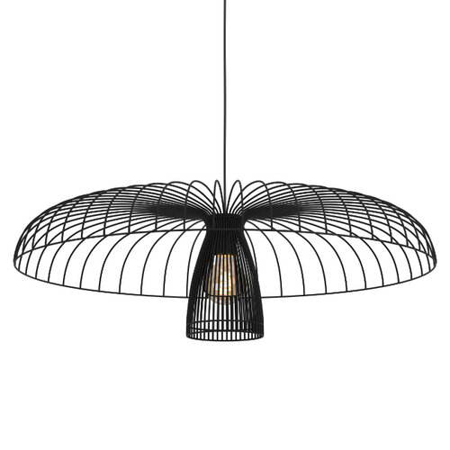 Moderne Industriële hanglamp Champerico 1-lichts Ø77 cm zwart