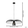 Stars of Lights Moderne Industriële hanglamp Champerico 1-lichts Ø77 cm zwart