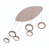 Freelight Modern Scandinavisch hanglamp Alieno 6 lichts ovaal crème