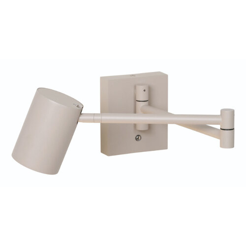 Moderne wandlamp Picchio 1-lichts crème zwenkarm