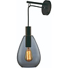 Freelight Modern Industriële wandlamp Dorato 1-lichts zwart met smoke glas