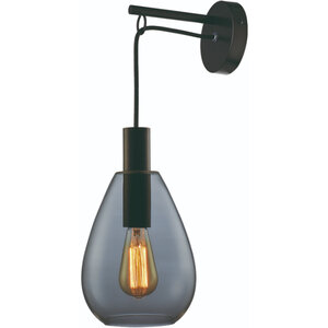 Freelight Modern Industriële wandlamp Dorato 1-lichts zwart met smoke glas