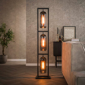 Vloerlamp Mistral 3-lichts smoke
