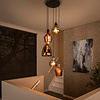 BelaLuz Oosters design hanglamp Trio 5-lichts met gekleurde glazen