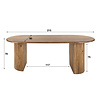 BelaLuz Landelijk moderne eetkamertafel Drex 215 cm mangohout