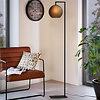 Stars of Lights Moderne Industriële vloerlamp Arangona 1-lichts zwart met mat glas