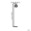Stars of Lights Moderne Industriële vloerlamp Arangona 1-lichts zwart met mat glas
