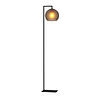 Stars of Lights Moderne Industriële vloerlamp Arangona 1-lichts zwart met mat glas