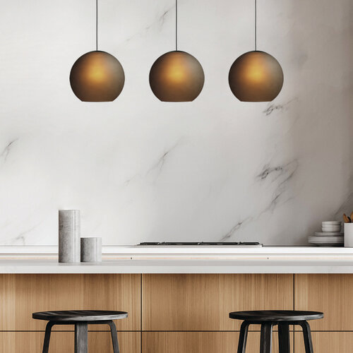 Industriële hanglamp Arangona 3-lichts balk wart