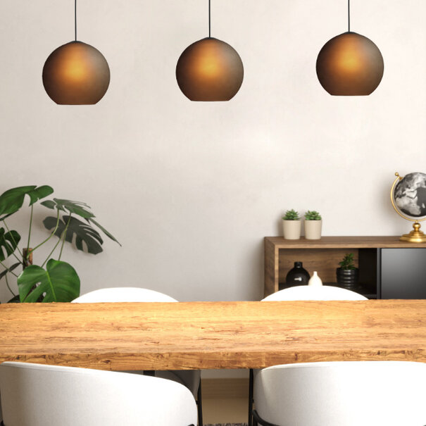 Stars of Lights Industriële hanglamp Arangona 3-lichts balk wart