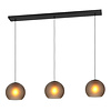 Stars of Lights Industriële hanglamp Arangona 3-lichts balk wart