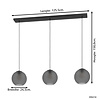 Stars of Lights Industriële hanglamp Arangona 3-lichts balk wart