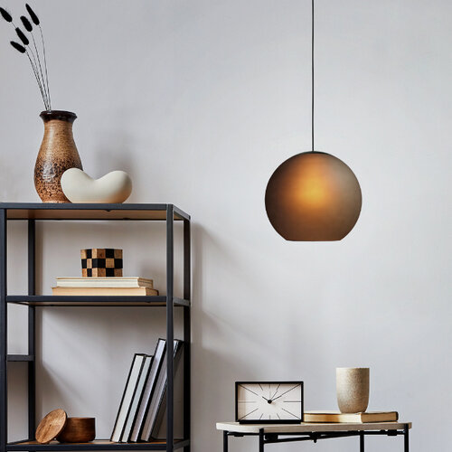 moderne Industriële hanglamp Arangona 1-lichts zwart