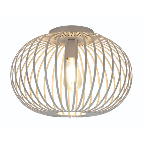 Moderne plafondlamp Aglio 1-lichts Ø40 cm crème
