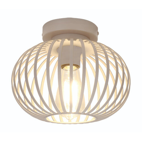 Moderne plafondlamp Aglio 1-lichts Ø25 cm crème