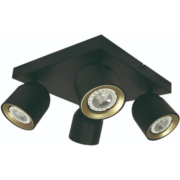 Freelight Moderne opbouwspot Solare 4 lichts zwart