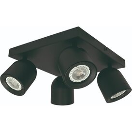 Opbouwspot Solare 4-lichts zwart