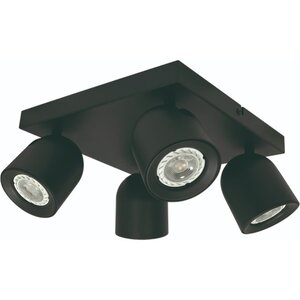 Freelight Moderne opbouwspot Solare 4 lichts zwart