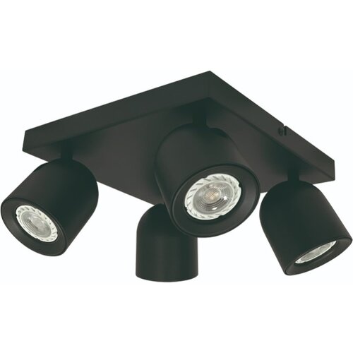 Moderne opbouwspot Solare 4 lichts zwart